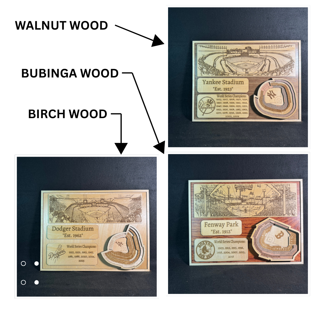 Angel Stadium 3D Layered Wood Art - Los Angeles Angels Baseball (Handmade)